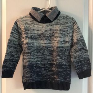 EUC 2t Genuine Kids Knitted Sweater - Ombré Blue